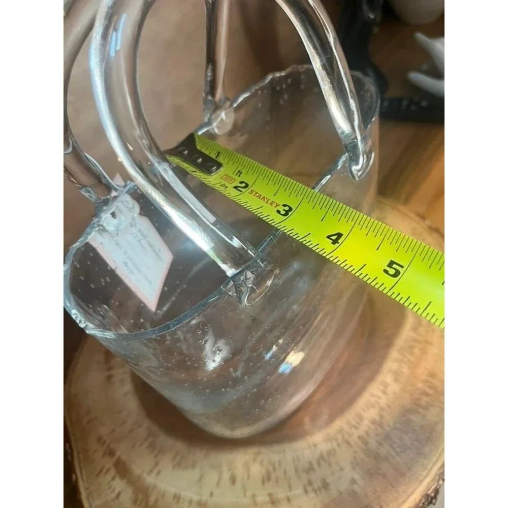 Clear Glass Purse Vase – Handbag Style Decorative Centerpiece